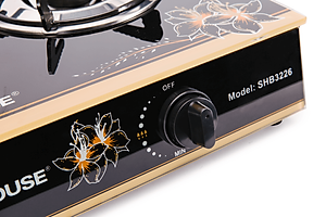 Bếp Gas Dương Đôi Sunhouse SHB3226 - Đen - Hàng chính hãng