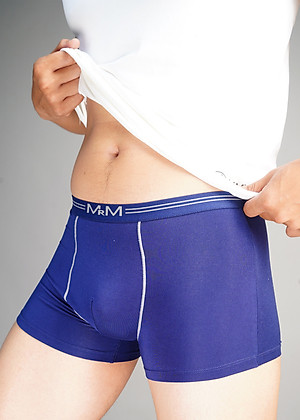 Combo 3 quần lót nam Boxer sợi tre tự nhiên mềm mịn thoáng mát co giãn 4 chiều MRM Manlywear Tặng đôi tất nam Cao Cấp -Màu Ngẫu Nhiên