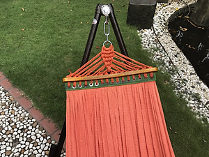 Bộ võng xếp BAN MAI: khung sơn tĩnh điện VIP và lưới mềm dày 99 ( Giao màu ngẫu nhiên )