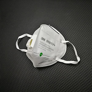 Khẩu trang 3M 9501V+ - có thể lọc bụi siêu nhỏ 2.5PM phiên bản nâng cấp dây quai đeo bằng vải thun, không gây đau tai