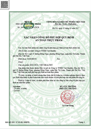 Dầu Dừa Lên Men Tách Lạnh Tinh Khiết VietHealthy 500ml