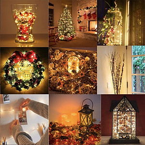 Dây đèn led đom đóm trang trí decor phòng, du lịch cắm trại, fairy light cao cấp (tùy chọn loại nguồn cấp, chiều dài dây và màu sắc)