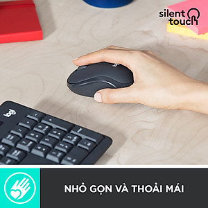 Combo chuột phím không dây Logitech MK295 Silent - Chống ồn 90%, có phím số, mắt đọc cải tiến, bền bỉ, không lag - Hàng chính hãng
