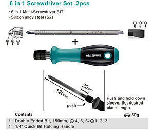  Tô vít 2 đầu đa năng Whirlpower 96-8602