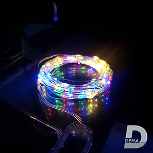 Dây đèn led đom đóm DEHA trang trí nguồn USB kèm điều khiển 8 chế độ nháy nhiều màu