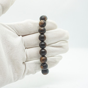 Vòng Tay Trầm Hương Hạt Tròn Đơn Sánh Chìm (Nam)