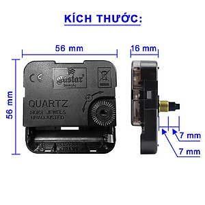 MÁY ĐỒNG HỒ TREO TƯỜNG KIM TRÔI CAO CẤP EASTAR – BỘ KIM VÀNG ĐỒNG CÓ DẠ QUANG  – KÈM PIN MAXELL