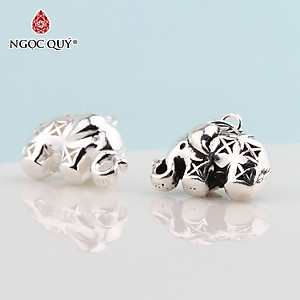 Charm bạc thái con voi treo - Ngọc Quý Gemstones