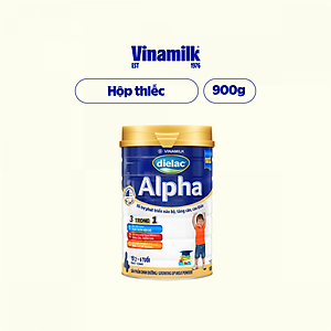 Sữa bột Vinamilk Dielac Alpha 4 - Hộp thiếc 900g (dành cho trẻ 2-6 tuổi)