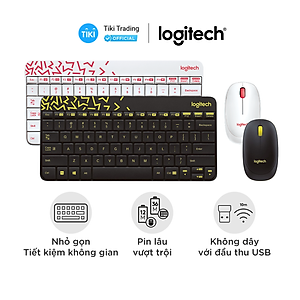 Combo chuột phím không dây Logitech MK240 - Hàng chính hãng