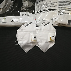 Khẩu trang 3M 9501V+ - có thể lọc bụi siêu nhỏ 2.5PM phiên bản nâng cấp dây quai đeo bằng vải thun, không gây đau tai