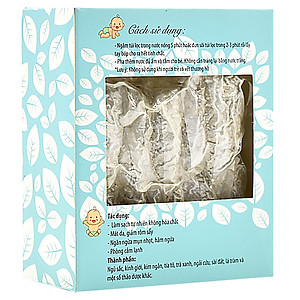 Túi lọc thảo mộc tắm bé ngăn ngừa rôm sảy, dưỡng da và tóc bé mềm mại Wonmom 120g ( 10 Túi/ Hộp )