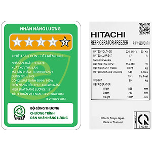 Tủ lạnh Hitachi Inverter 540 lít R-FW690PGV7X GBK