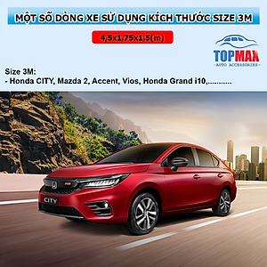 Bạt phủ xe hơi cách nhiệt, bạt trùm xe ô tô từ 4-7 chỗ chất liệu vải Oxford cao cấp.