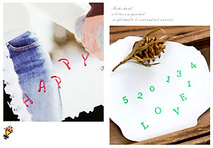 Bộ con dấu gỗ Chữ cái Alphabet 