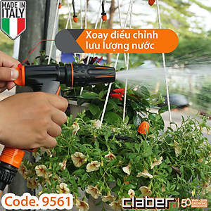 Súng Tưới Cây Đa Năng Claber Precision 9561, kết nối nhanh, chỉnh được áp lực nước, phun nước 2 chế độ, có khóa rảnh tay
