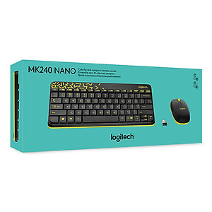 Combo chuột phím không dây Logitech MK240 - Hàng chính hãng