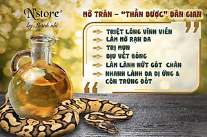 Mỡ Trăn N'store Triệt Lông, Trị Bỏng, Làm Mờ Rạn Da, Trị Mụn - Se Khít Lỗ Chân Lông, Lành Sẹo, Nhả Nắng, Nhanh Lành Các vết Dị Ứng(hũ 75gr)