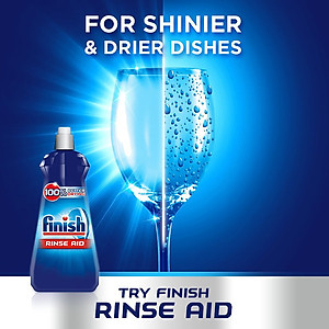 Nước làm bóng và khô bát, đĩa Finish Dishwasher Shine & Dry Regular 400ml QT017391