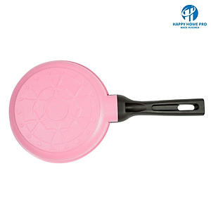 Chảo Hoa Cúc Họa Mi phủ 7 lớp Ceramic chống dính Happy Home Pro màu hồng Size 20