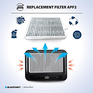 Máy Lọc Không Khí Ô Tô Cao Cấp Blaupunkt Airpure AP 2.0 Không Một Tiếng Ồn, Sử Dụng Bộ Lọc Hepa Lọc Không Khí - Khử Mùi, 3 Vị Trí Đặt Nhờ Dây Dẫn Dài 4m