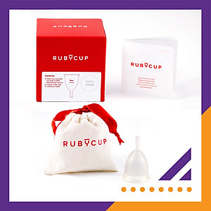 Cốc Nguyệt San Ruby Cup Anh Trong Suốt - Độ Mềm Phù Hợp Phụ Nữ Việt - Vật liệu 100% Sillicon Y Tế Đạt Tiêu Chuẩn FDA – Hàng Chính Hãng Thương Hiệu Được Yêu Thích Tại Anh Và Hơn 36 Quốc Gia - Ruby Cup Clear