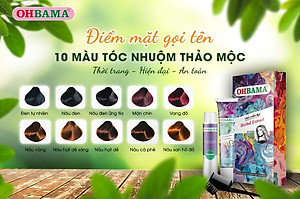 Thuốc Nhuộm Tóc Tại Nhà Thảo Mộc OHBAMA CHÍNH HÃNG với 10 màu lựa chọn Tuýp 240ml