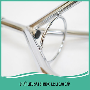 Gậy chống 4 chân thấp Lucass B924 hỗ trợ đi lại cho người già, khả năng đi lại kém, chất liệu inox chắc chắn