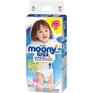 Tã Quần Cao Cấp Moony Nhật Bản Bé Gái L44 (44 Miếng)