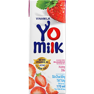 Thùng 48 Hộp Sữa Chua Uống Hương Dâu Vinamilk (170ml)