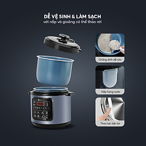 Nồi áp suất điện tử Elmich PCE-8571 - Hàng chính hãng