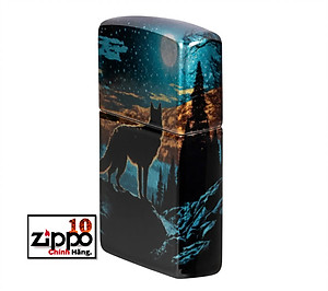 Bật lửa Zippo 46252 Moonlight Wolf Design - Chính hãng 100%