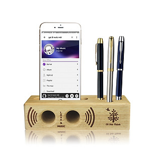 Đế dựng điện thoại, cắm viết Gỗ Đức Thành hàng chính hãng
