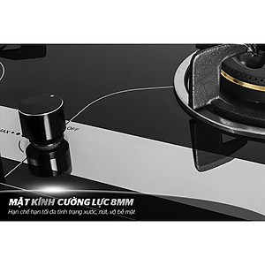 Bếp gas âm kính Sunhouse SHB8836, Mặt kính cường lực siêu bền, Có cảm biến tự động ngắt gas, Hàng chính hãng - Bảo hành 24 tháng tại nhà