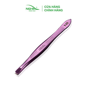 Nhíp Inox Đầu Xéo Nhổ Lông Mày Cao Cấp Kềm Nghĩa N.425