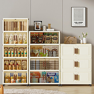 Nubie Tủ Nhựa Gấp Gọn Ngang 58cm, Tủ Đựng Đồ Đa Năng Lắp Ghép, Hộp Đựng Quần Áo, Nhựa PP, Có Bánh Xe