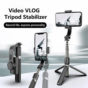 GẬY SELFIE GIMBAL - GẬY CHỤP HÌNH TAY CẦM CHỐNG RUNG ĐIỆN TỬ Gimbal L08. GẬY Selfie CÓ Bluetooth-GIÁ ĐỠ 3 CHÂN