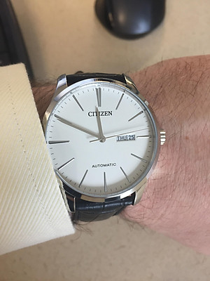 Đồng Hồ Nam Citizen Dây Da NH8350-08B - Mặt Trắng 