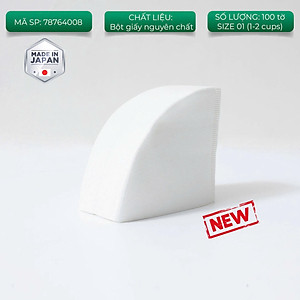 Giấy lọc cà phê 100 tờ V60 ORIGAMI màu trắng
