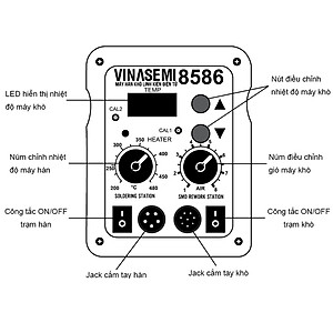 Vinasemi 8586 Máy Hàn Khò 750W Tự Ngắt
