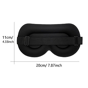 Bịt Che Mắt Ngủ 3D Kèm Bịt Tai Văn Phòng, Trên Xe Ô tô, Máy Bay, Thoáng Khí, Mềm Mại Cho Giấc Ngủ Ngon, Mặt Nạ Ngủ. Du Lịch Dã Ngoại Phượt Thiền MÀU ĐEN