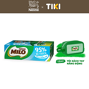 [Tặng túi chần bông] Thùng 48 hộp sữa lúa mạch Nestlé MILO Ít đường 180ml