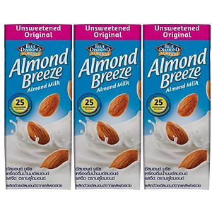 Thùng Sữa Hạt Hạnh Nhân ALMOND BREEZE Không Đường 180ml x 24 Hộp