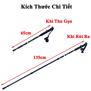 Gậy Leo Núi Dã Ngoại KUNBE Có Thể Điều Chỉnh Độ Dài Phù Hợp Địa Hình Đi Phượt, Đi Chùa, Du Lịch