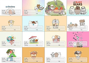 Nhãn vở set 80 nhãn vở hình cute . dễ thương đáng yêu