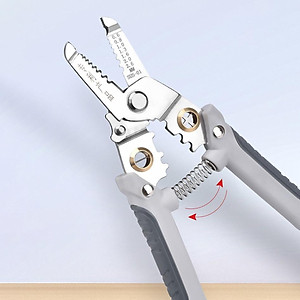 Kìm tuốt dây đa năng xuất Nhật ,kềm cắt kèm bấm cos dây tách vỏ xoắn dây cho thợ điện bằng thép không gỉ