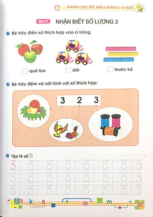 Tủ Sách Bé Vào Lớp 1 - Bé Vui Học Toán (Dành Cho Trẻ Mẫu Giáo 5-6 Tuổi) - Tái Bản 2020