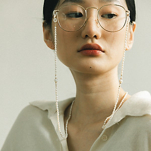 Dây hạt trai đeo kính chuỗi hạt vàng phong cách retro cổ điển Pháp trang sức thiết kế handmade