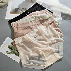 Combo 3 Quần lót nữ lụa tàng hình,đũng kháng khuẩn,co giãn 4 chiều,mềm mại,thoáng mát, cạp cao không lộ viền