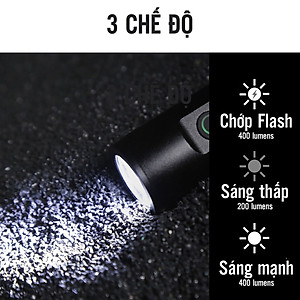 Pha Xe Đạp Mini 300 lumens EOS290 Sạc Điện USB Sáng Mạnh 3 Chế Độ Chống Nước Vỏ Hợp Kim Nhôm (pin 2000mAh) MaiLee